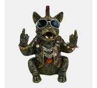 formano Figura decorativa de perro bulldog pintado a mano de polirresina 28 x 11 x 15 cm atraerá todas las miradas para salón, bar y estantería
