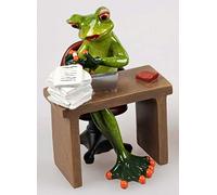 Formano Rana de mujer en el escritorio, oficina, colega.