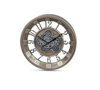 formano Reloj de pared grande moderno con engranajes móviles de 46 cm de metal