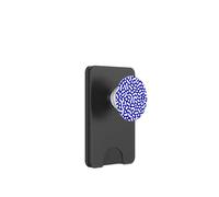 Formas abstractas en Estilo Retro Azul y Blanco PopSockets PopWallet para MagSafe