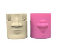 Formas creativas de soldadura facial para bricolaje, florero, jarrón, vela, taza, yeso, ornamento, moldes de resina epoxi, molde de fundición para el hogar, soporte de la pluma
