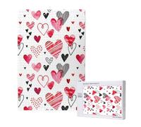 Formas de corazón,Rompecabezas de Madera de 1000 Piezas para Adultos y Adolescentes.