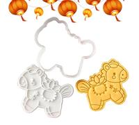 Formas de Cortador de Galletas - Accesorios de Repostería con Desmolde Fácil,Molde para Galletas del Caballo Tema del Año Nuevo Lunar,Para Repostería Postres Fiestas Hogar Panadería Familia Principian