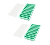 Formas de silicona resistentes para hacer 10 piezas largas para tazas aisladas, base suave que garantiza una fácil extracción de palos de hielo de fusión lenta