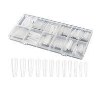 Formas de uñas acrílicas, 240 puntas transparentes a presión, puntas de uñas de gel, para constructores, formas acrílicas falsas, dedos de los pies, hogar, salón profesional, belleza, cuidado personal