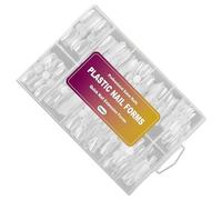 Formas de uñas de construcción - 120 piezas doble molde de prótesis de uñas - 12 tamaños transparentes reutilizables formas de manicura, diseño de belleza