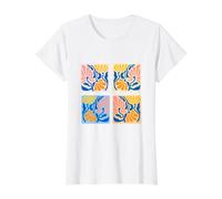 Formas geométricas abstractas Modernas de Mediados de Siglo Camiseta gráfica económica, Mujer, Blanco, XS