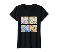 Formas geométricas abstractas Modernas de Mediados de Siglo Camiseta gráfica económica, Mujer, Negro, S