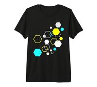 Formas geométricas Abstracto Arte Moderno Diseño Vintage Hexágono Camiseta Premium