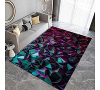Formas Geométricas Alfombra Salón Pelo Corto Arte Abstracto Lavable Fluffy Estilo Antideslizantes Alfombras Decorativas para Salón Dormitorio Y Zonas Interiores 160x230 cm Q-322