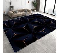 Formas Geométricas Alfombras Salon Grande Moderno Abstracto Alfombras de habitacion Moderna Pelo Corto para Salón Alfombra de Juegos Dormitorio Felpudo Entrada Casa 60x90 cm D-267