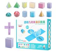 Formas geométricas genéricas 3D | Formas 3D para la enseñanza y manipulaciones matemáticas - Herramientas para profesores de geometría, matemáticas, para estudiantes a partir de 3 años, niñas, niños
