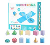 Formas Geométricas - Material Manipulador Matemático | Sólidos Geométricos Coloridos | Formas 3D Interactivas | Geometry Learning Toys Para Niños, Aulas, Práctica Matemática Y Educación Temprana De ST