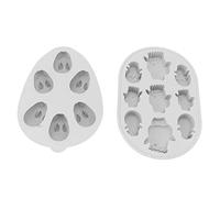 Formas para hornear de silicona de grado alimenticio |Moldes para pastel de conejitos y pollitos para una fácil liberación |2 uds formas seguras para chocolate/helado/postres