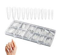 Formas para uñas acrílicas, 240 piezas de molde transparente a presión, extensiones de pelo de gel, para mujeres falsas, dedos de los pies, hogar, belleza profesional, cuidado personal