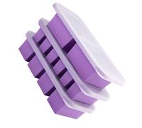 Formas refrigeradas de silicona de gran tamaño con cierre seguro y base estable, ideal para sopas, bebidas mezcladas y sobras, bandeja de congelador con múltiples compartimentos