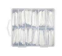 Formas uñas para constructor gel | 140 puntas uñas aguja | Prensa garra gato en las u ñas Formas u ñas poligel con garras águila transparentes | esculturales curvas para manicura, diseño artístico