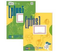 Formati Cuaderno doble 2 en 1 de escritura S.500 y cuaderno de cálculo R.400, 2 libros de 20 hojas cada uno, 100% papel reciclado