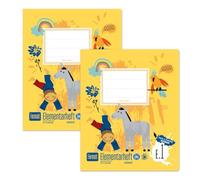 Formati Cuaderno elemental E.1, 2 libros con ejercicios, 14 hojas cada uno, cuaderno preescolar 100% papel reciclado