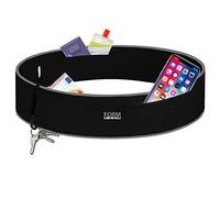 Formbelt Plus - Riñonera deportiva, cinturon running, Running belt deportivo, para Guardar Teléfonos Móviles iPhone X XS 8 7 9 Samsung S8 S9 + Llaves Botellas Jogging Ciclismo Escalada Yoga| negro XXL