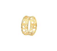 forme di Lucchetta - Anillo de oro de 18 quilates 750 con banda símbolos de la suerte con efecto diamante | Medidas 10-20 | Regalo delicado para ella, anillos de oro para mujer - Joya Made in Italy