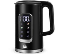 ForMe Hervidor Eléctricos de Acero Inoxidable 1,7 L Selección de Temperatura de 40-100 C LED Indicador Digital de Temperatura I Función de Mantener Caliente Tetera I Cristal Hervidora Libre de BPA