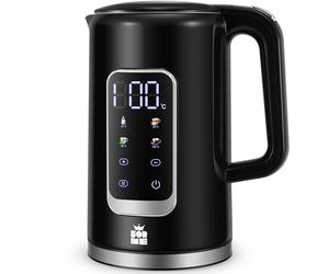 ForMe Hervidor Eléctricos de Acero Inoxidable 1,7 L Selección de Temperatura de 40-100 C LED Indicador Digital de Temperatura I Función de Mantener Caliente Tetera I Cristal Hervidora Libre de BPA