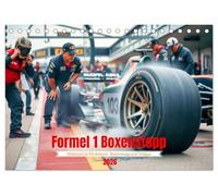 Formel 1 Boxenstopp (Tischkalender 2026 DIN A5 quer), CALVENDO Monatskalender: Hochleistung pur, in weniger als drei Sekunden werden Reifen ... das Fahrzeug für die nächste Runde optimiert.