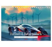 Formel E futuristisch (Tischkalender 2026 DIN A5 quer), CALVENDO Monatskalender: Rennsport aus einer anderen Galaxie - willkommen in der Formel E.