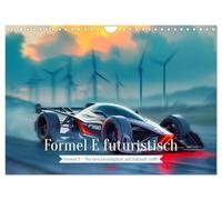 Formel E futuristisch (Wandkalender 2026 DIN A4 quer), CALVENDO Monatskalender: Rennsport aus einer anderen Galaxie - willkommen in der Formel E.