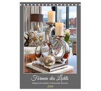 Formen des Lichts. Elegante Kerzenhalter in kunstvollen Interieurs (Tischkalender 2026 DIN A5 hoch), CALVENDO Monatskalender: Die Eleganz moderner ... Stein und Glas in harmonischen Wohnräumen