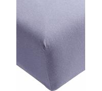 FORMESSE Sábana bajera ajustable de jersey Bella Donna 140/200 cm - 160/220 cm (Azul vaquero) azul