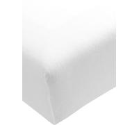 FORMESSE Sábana bajera ajustable de punto Bella Donna 140/200 cm - 160/220 cm (Blanco) blanco