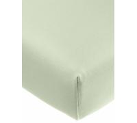 FORMESSE Sábana bajera ajustable de punto Bella Donna 90/190 cm - 100/220cm (Verde pastel) verde