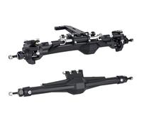 FORMIAHA Eje Recto del Portal Trasero Delantero De Plástico con Soporte Servo For 1/10 RC Crawler Axial SCX10 D90 For Va-nquish H10 Optic(Straight Axle Set)