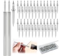 FORMIZON 200 clavos sin costuras, clavos de acero de doble cabeza, tornillos de seguridad invisibles para rodapiés, clavos para rodapiés, clavos galvanizados equipados con herramienta de manga especia