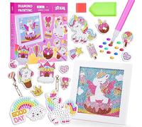 FORMIZON 5D Diamond Painting Niños Kit, DIY Unicornios Pintura Diamantes, Pintura de Diamantes Llavero DIY Hada, Mosaicos Dibujo de Diamantes Pegatinas Accesorios para Niños y Adultos (Unicornio)