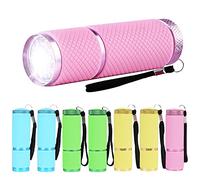 FORMIZON Mini Linterna LED, 8 Pcs Linterna Niño, Portátil Linternas Pequeñas con Cordón, Niño Regalo Linternas Fluorescente Recubiertas de Goma, para Camping, Senderismo, Escalada Y Emergencias