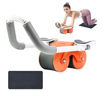 FORMIZON Rueda Abdominal, Rodillo de Rueda para Abdominales, Rodillo Abdominales Fitness con Soporte de Codos de Entrenamiento, AB Roller Doble Rueda for Modos de Entrenamiento de Fuerza Dual