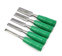 Formones Para Madera Formon Gubias Para Tallar Madera 5 Unids/Set Cincel De Talla De Madera Tallado Plano 3/8 / 1/2/5/8/3/4/1 Cola Con Remaches Para Carpintero Herramientas De Carpintería Diy