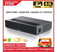 Proyector Formovie Theater Ultra Short Throw 2800 ANSI Lumens Triple Láser｜Dolby Vision & Atmos | Bowers & Wilkins DTS-HD Audio | Certificado Android TV 11.0 con Asistente de Voz de Google