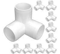 FORMUFIT Conector de codo de PVC de 3 vías de 1,27 cm, 10 unidades, grado de muebles