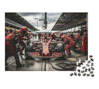 Formula 1000 Pieza Puzzles Recycled Pit Stop Puzzle para Ancianos Accesorios de Juego Puzzle for Familia y Amigos Cumpleaños Great Gift 52x38cm/1000pcs