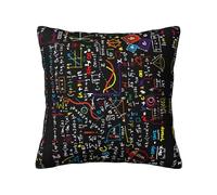 Fórmula de física matemática, funda de almohada con cremallera oculta, funda de cojín de poliéster, funda de almohada decorativa con impresión de doble cara
