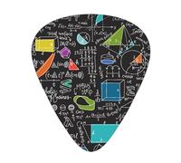Fórmula matemática, banda sonora, púas de guitarra, bajista, paletas para tocar la guitarra, 12 piezas