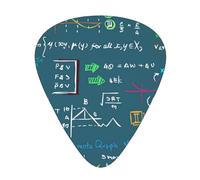 Fórmula matemática impresa,12 púas de guitarra, 3 grosores diferentes para guitarra acústica, bajo y ukelele