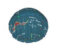 Fórmula matemática impresa,Gorro de ducha, gorro de noche, gorro de baño elástico impermeable de doble capa, reutilizable para el cabello.