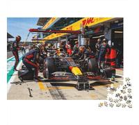 Formula Racing Puzzle 1000 Piezas Reciclado Material Pit Stop Puzzles for Ancianos Alivia la Demencia Senil Divertido Family Juego Actividad Home 52x38cm/1000pcs