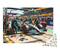 Formula Racing Puzzle 1000 Piezas Reciclado Material Pit Stop Puzzles for Ancianos Puzzle Juego Accesorios Interesting Family Juego Accesorios for Adultos 70x50cm/1000pcs