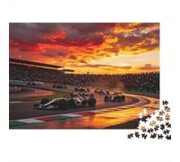 Formulaa Race 1000 Piezas Jigsaw Puzzle Recycled Paper Grid Car Racing Puzzles para Adultos Impossible Hard Difficult Challenging Alivia la Demencia Senil Fun 70x50cm/1000pcs